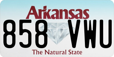 AR license plate 858VWU