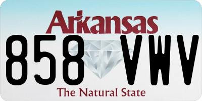 AR license plate 858VWV