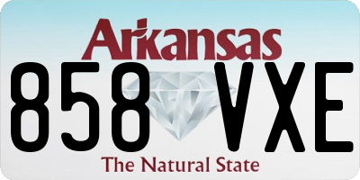AR license plate 858VXE