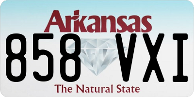AR license plate 858VXI