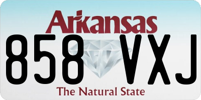 AR license plate 858VXJ