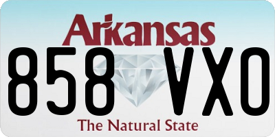 AR license plate 858VXO