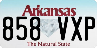 AR license plate 858VXP