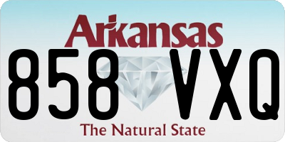 AR license plate 858VXQ