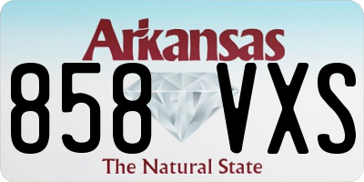 AR license plate 858VXS