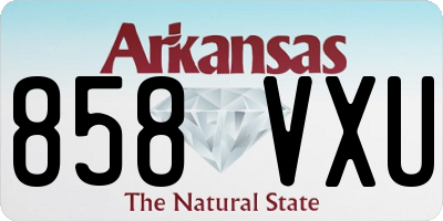 AR license plate 858VXU