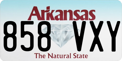 AR license plate 858VXY