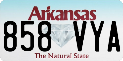AR license plate 858VYA