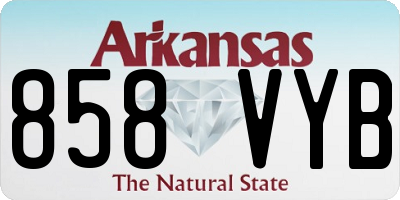 AR license plate 858VYB
