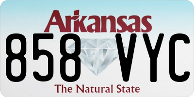 AR license plate 858VYC