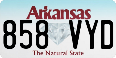 AR license plate 858VYD