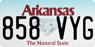 AR license plate 858VYG