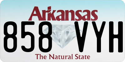 AR license plate 858VYH