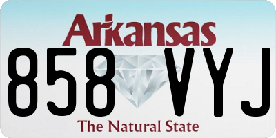 AR license plate 858VYJ