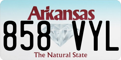 AR license plate 858VYL