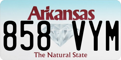 AR license plate 858VYM