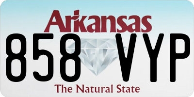 AR license plate 858VYP