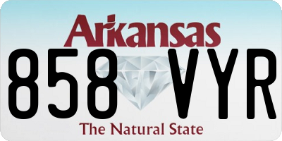 AR license plate 858VYR