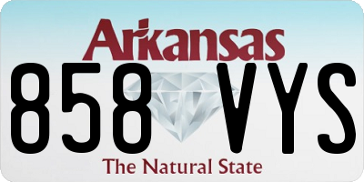 AR license plate 858VYS