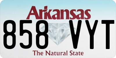 AR license plate 858VYT