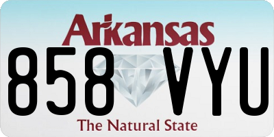 AR license plate 858VYU