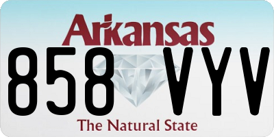 AR license plate 858VYV