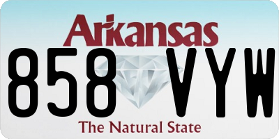 AR license plate 858VYW