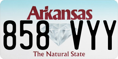 AR license plate 858VYY