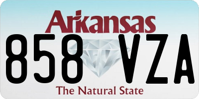 AR license plate 858VZA