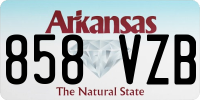 AR license plate 858VZB