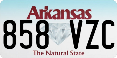AR license plate 858VZC