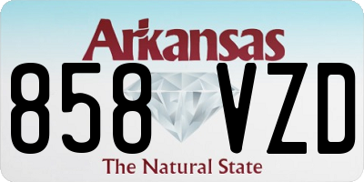 AR license plate 858VZD