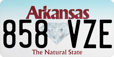 AR license plate 858VZE