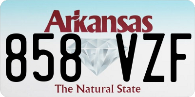 AR license plate 858VZF
