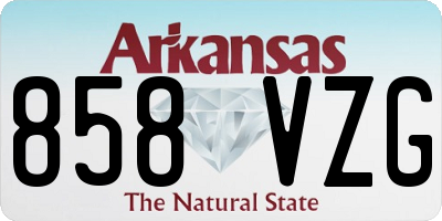AR license plate 858VZG