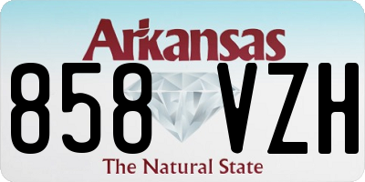 AR license plate 858VZH