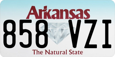 AR license plate 858VZI