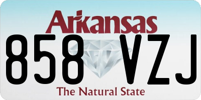 AR license plate 858VZJ