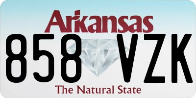 AR license plate 858VZK