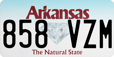 AR license plate 858VZM