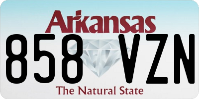 AR license plate 858VZN