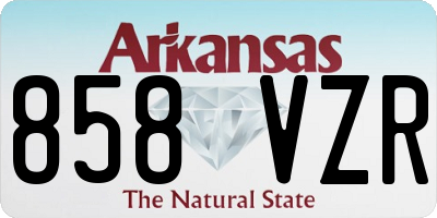AR license plate 858VZR