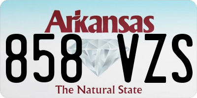AR license plate 858VZS