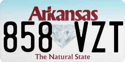 AR license plate 858VZT