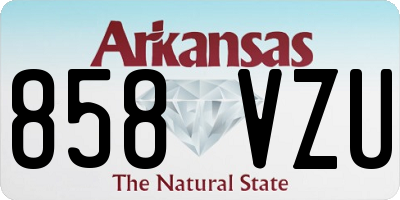 AR license plate 858VZU