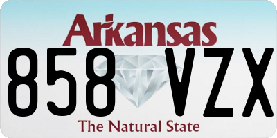 AR license plate 858VZX