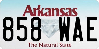 AR license plate 858WAE