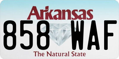 AR license plate 858WAF