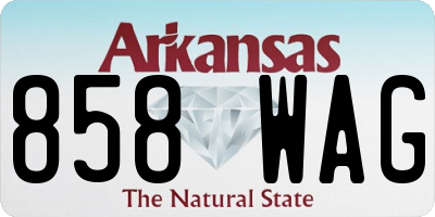 AR license plate 858WAG