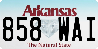 AR license plate 858WAI
